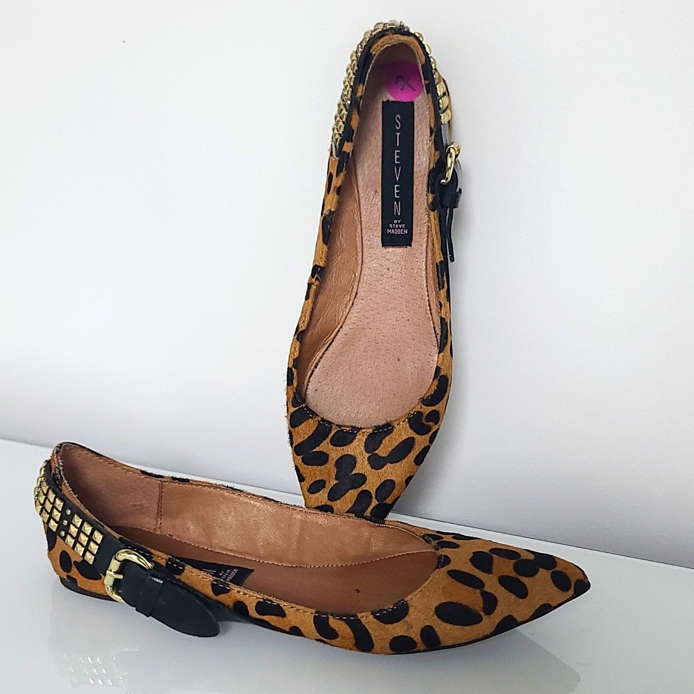 Steve Madden Eavan Size 7 Leopard Cheetah Print F… - image 1